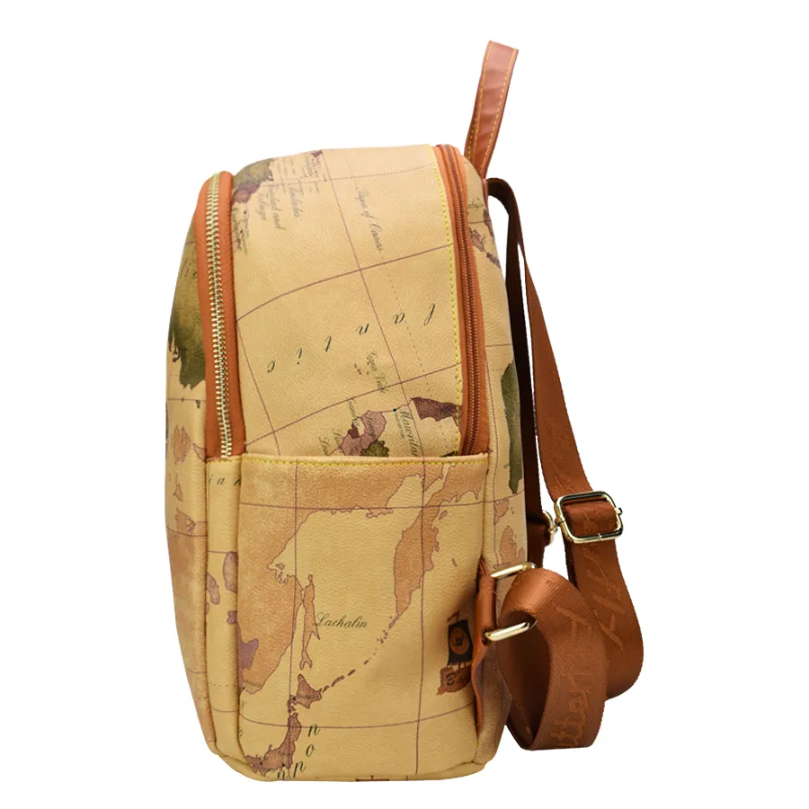 mochila de mapa mundial de alta calidad mochila retro mochila de cuero de cuero mochila mochila mochila de moda hcz6652268h