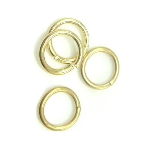 100 pz / lotto argento sterling 925 placcato oro anello di salto aperto anelli spaccati accessorio gioielli artigianali fai da te W5009 260f