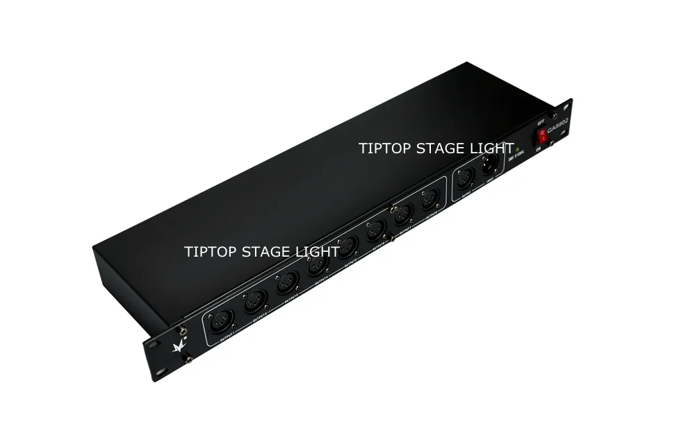 TP-D06 DMX 8 Channel Output DMX Splitter,90V-240V Lighting Control,15W Dmx Splitter Control,Specially Design Stage Lights