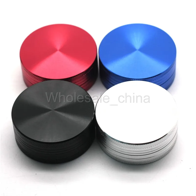 Aluminum Alloy Herbal Grinders Smoking 2 Layers Herb Grinder Metal 40/50/55/63mm Tobacco Crushers