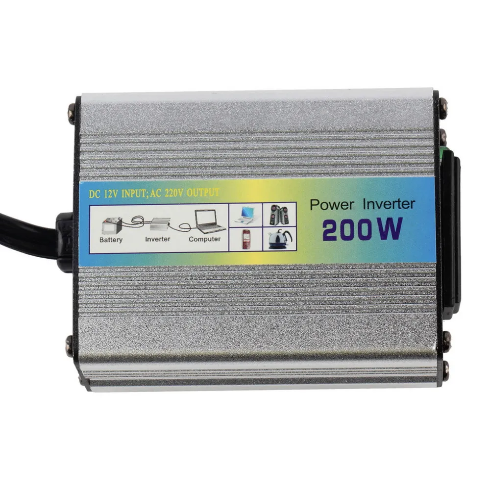 HF XUYA200 200W Portable Car Truck Boat USB DC 12V to AC 220V 110V US EU Super Power Inverter Converter 