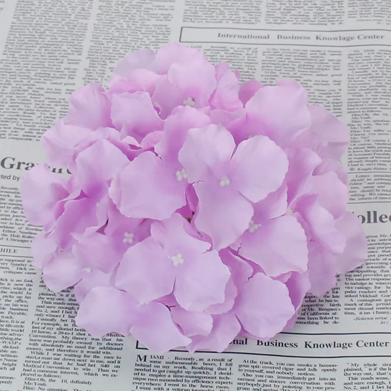 18cm artificial silk hydrangea flower head diy wedding bouquet flowers head wreath garland home decoration G1180232H