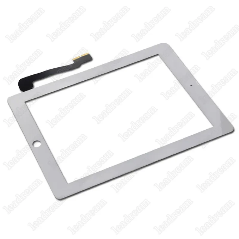 iPad 2 3 4 디지타이저 태블릿 흑백 9.7 인치 터치 스크린 유리 패널 디지타이저 무료 DHL
