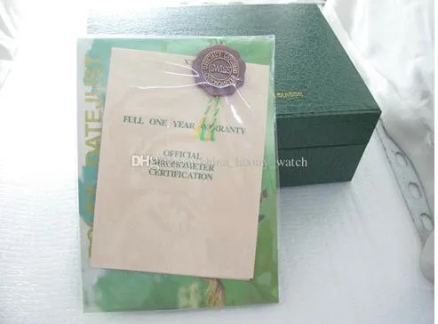Boîtes de montres de luxe vertes avec boîtes de montres Ro originales, boîtes de portefeuille de cartes, étuis de montres de luxe 245f