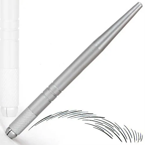 Wholesale- Silver professional permanent makeup pen 3D embroidery makeup manual pen tattoo eyebrow microblade 