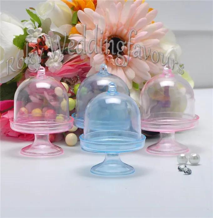 Acrylic Clear Mini Cake Stand Baby Shower Party Gifts Birthday Favors Holders Children Party Decoration Sweet 265J