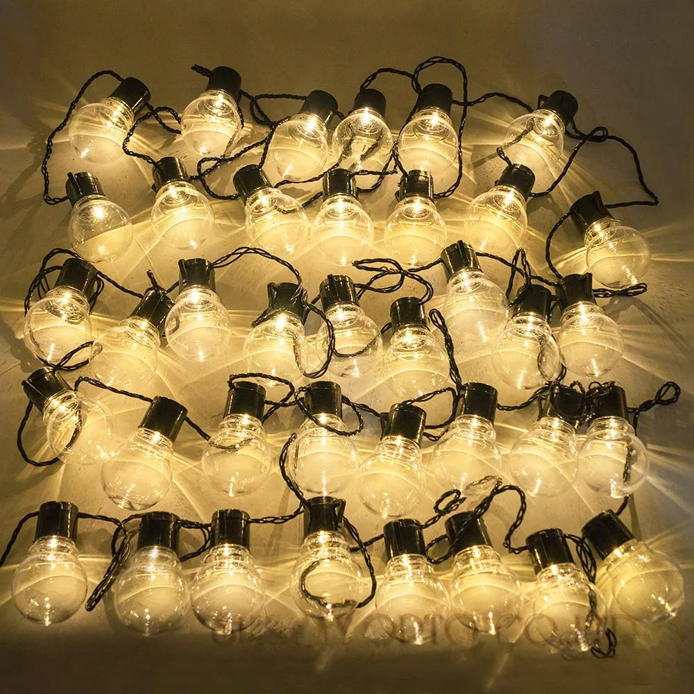 Novelty Clear Ball 10M LED String Festoon Lights String Christmas Wedding outdoor Holiday Light Decor Patio Lights