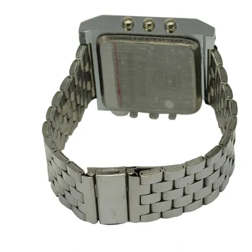 Nuevo rectángulo TVG Control remoto reloj deportivo Digital alarma TV DVD remoto hombres y mujeres reloj de pulsera de acero inoxidable 237S