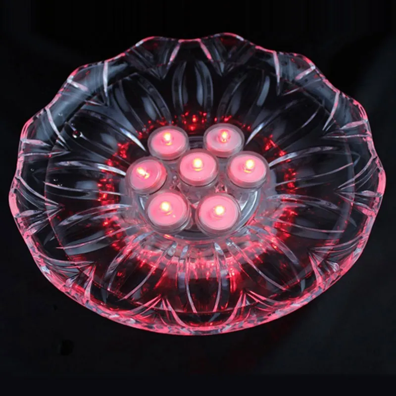 Underwater Lights LED Candle Lights Submersible Tea Light Waterproof Candle Underwater Tea Light Sub Lights Battery Waterproof Nig308h