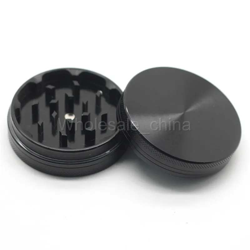 Aluminum Alloy Herbal Grinder 2 Layers Herb Smoking Grinders Metal 40/50/55/63mm Tobacco Crushers Free Ship