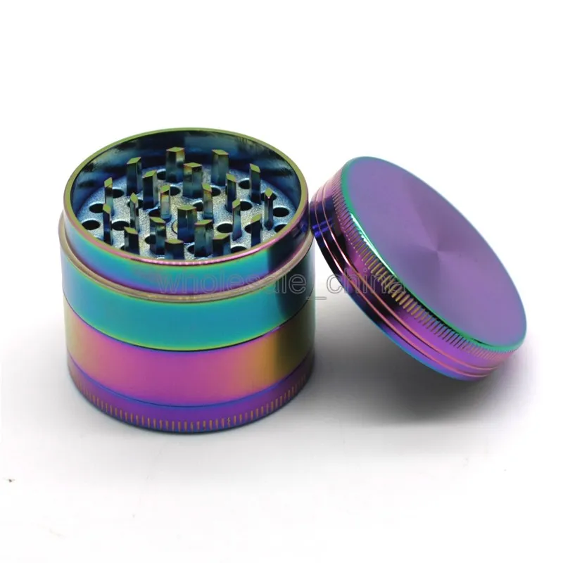 Iceblue Rainbow Grinders Zinc Alloy Metal Grinder Smoking 40/50mm Diameter 4 Parts Crusher Herbal Crushers