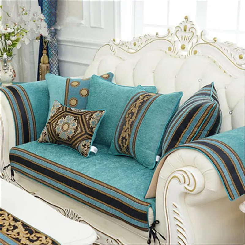 BZ184 luxo clássico europeu chenille jacquard capa de almofada fronha sofá almofada de carro travesseiro têxteis para casa suprimentos329e