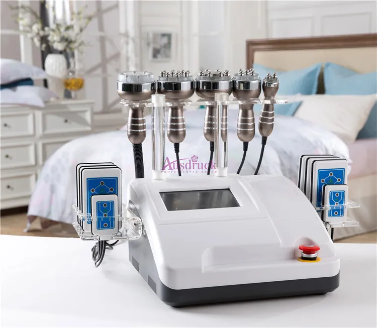 Hot selling ultrasone liposuctuele cavitatie vacuüm bipolaire multipolaire radio frequentie rf 8 pads diode lipo laser gewichtsverlies machine