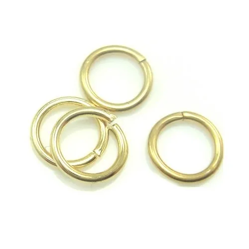 100 pz / lotto argento sterling 925 placcato oro anello di salto aperto anelli spaccati accessorio gioielli artigianali fai da te W5009 260f