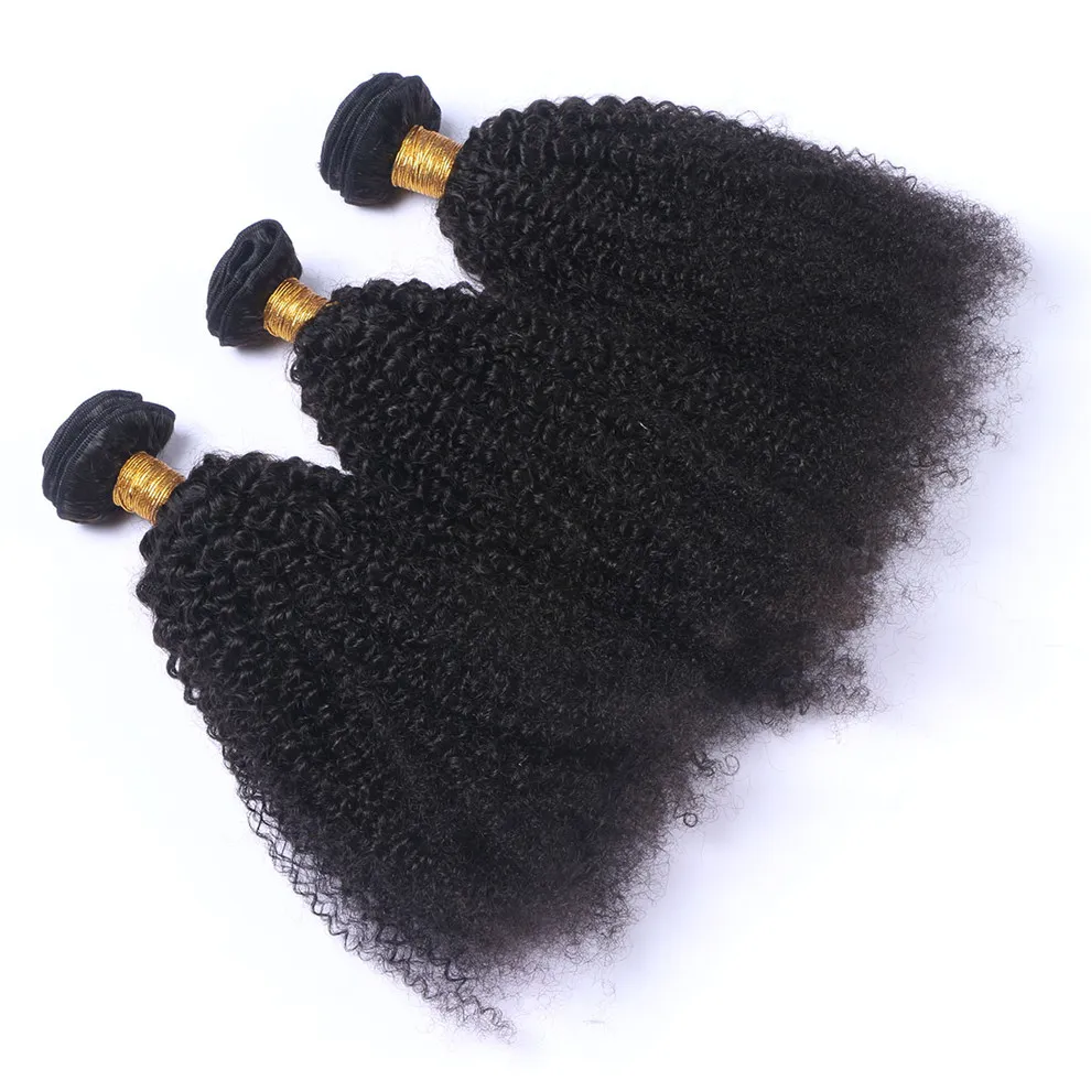 8A mongolischen verworrenes lockiges reines Haar Bundles Deal 100% Top unverarbeitete mongolische afro verworrene lockige Menschenhaar Weave Weft Extensions