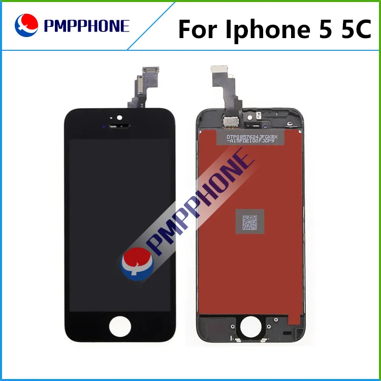 LCD For iPhone 5 5C Free Fedex EMS DHL Ship with touch screen Full set Assembly White and black color