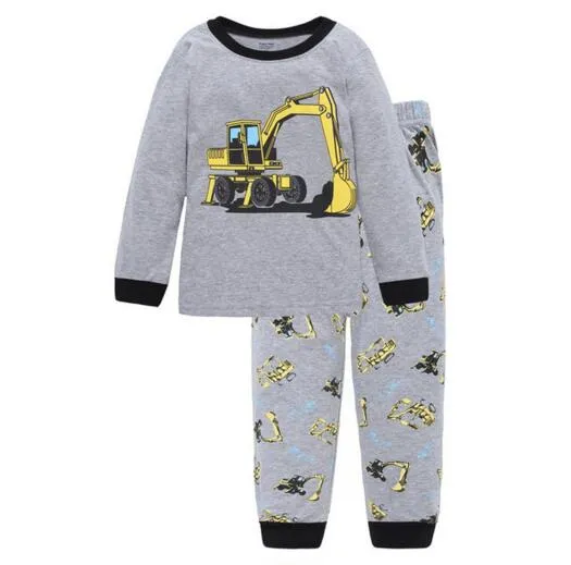 Çocuk Pijama Setleri Karikatür Çocuk Pijama Erkek Kız Uzun Kollu Pijamas Enfant Çocuk Pamuk Giysileri Için 2-8 Yıl