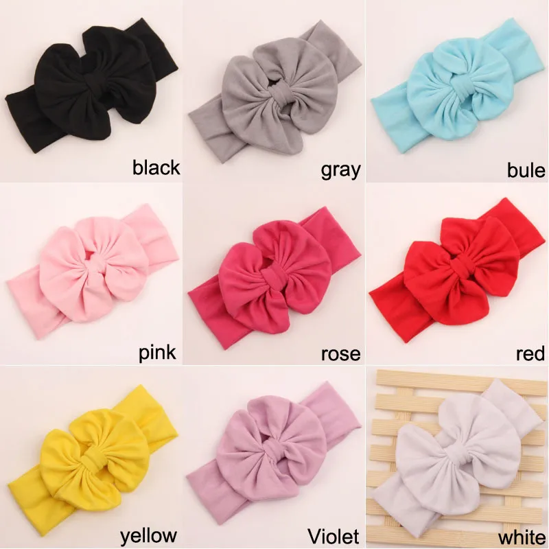 9 cores crianças bebê flor bowknot headbands meninas bonitinho bow faixa de cabelo infantil adorável headwrap crianças bowknot acessórios elásticos