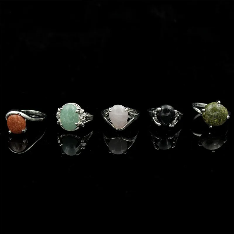 Whole mixed women's stone metal alloy fashion Jewelry Party Rings Brand New E3021271a