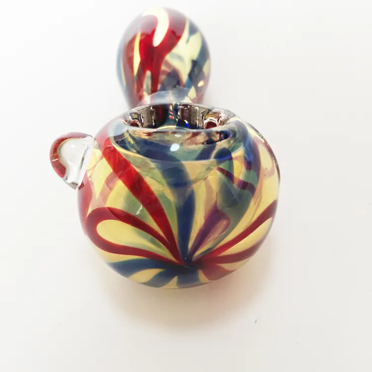 Mini glass pipes colorful hand pipe for smoking mini oil rigs glass glass tobacco pipe about 7.5cm in Length