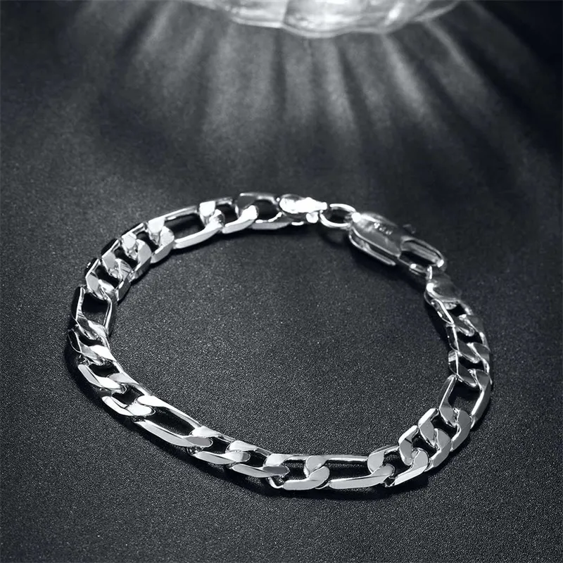 Yhamni original real sólido 925 prata pura masculina moda charme pulseira luxo jóias de casamento presente h200188w