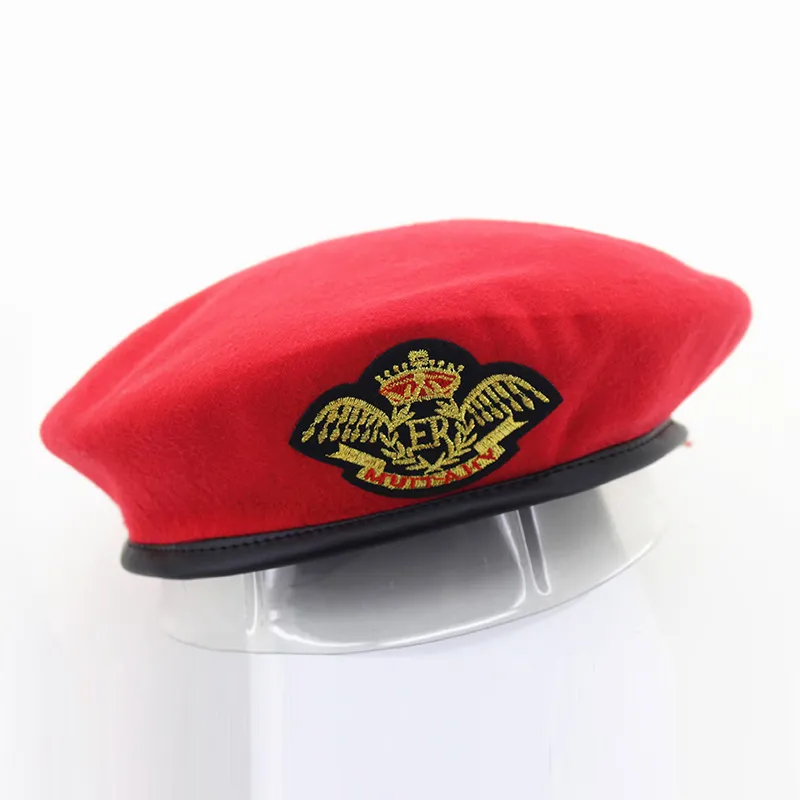 Bérets en feutre de laine pour hommes et femmes, casquettes de l'armée européenne et américaine, chapeaux de marin de Style britannique, casquette de sécurité pour unisexe, automne et hiver GH-24199S