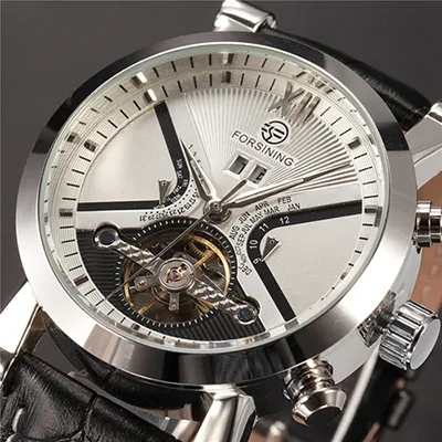 Tourbillon Wraps Mens Watches Automatic Watch Golden Case Calendar Male Maly Mécanique montre Relogio Masculino335m