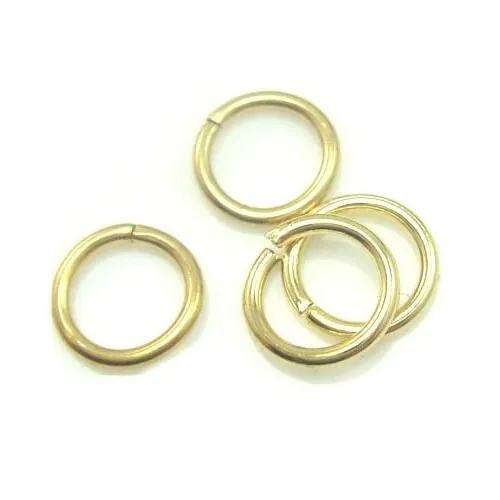 100 pz / lotto argento sterling 925 placcato oro anello di salto aperto anelli spaccati accessorio gioielli artigianali fai da te W5009 260f