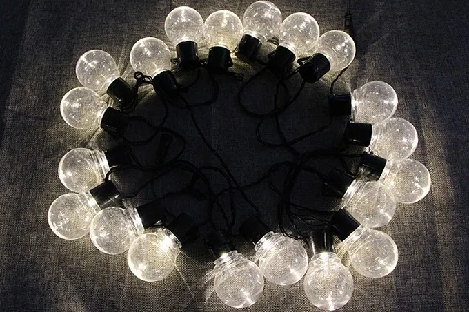 عيد الهالوين الجدة 20 LED G45 Globe Connectable Festoon Party Ball Lamps LED LED Christmas Lights Fairy Wedding Garden Pendant G297C
