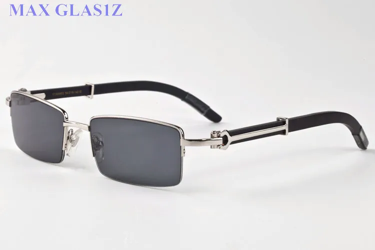 Beliebte Markendesignerinnen Frauen Square Holz Sonnenbrille einzigartige Rechteckschild UV400 Vintage Brille Vollrahmen für WO286U