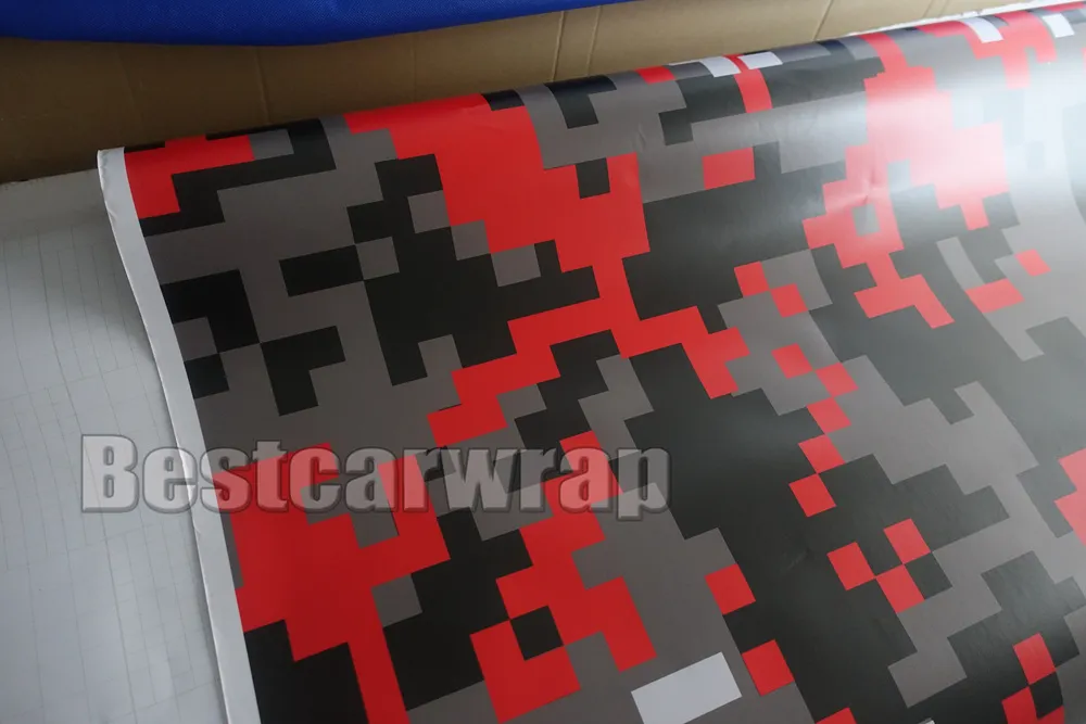 VARIOUS Colors Pixel Camo Vinyl Car Wrap Film With Air releas Digital Camouflage Truck wraps covering styling Foil size 1.52x30m/Roll 5x98ft