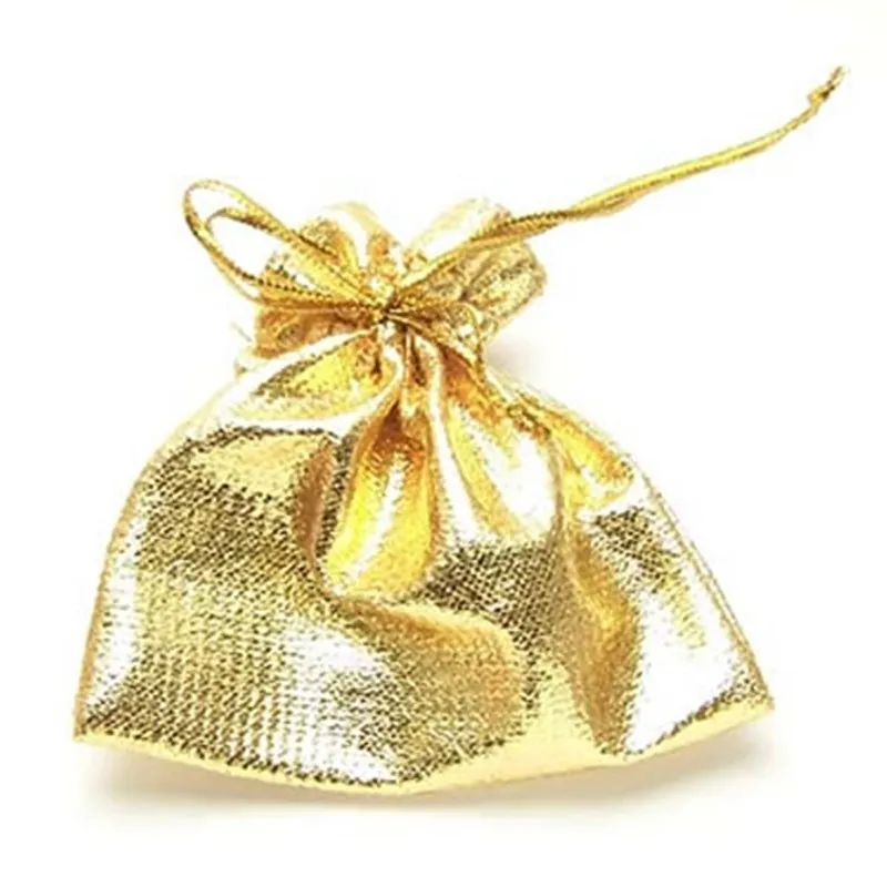 Gold Silver Darksring Organza Bags Jewelry Organizer Pouch Satin Christmas Wedding Faving Glaging 7x9cm lot299j