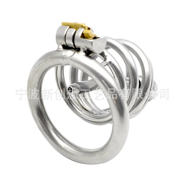 Latest Design Male Chastity Cock Cage Sex Slave Penis Lock Anti-Erection Device With Removable Urethral Sounding Catheter Shortest Sex Toy