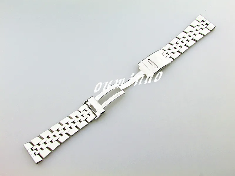Bracelets de montre de polissage en acier inoxydable de haute qualité pour hommes de 22mm 24mm pour Breitling Watch318U
