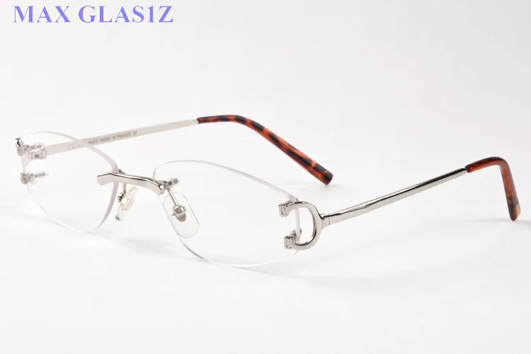 Mode coole Sonnenbrille Feind Männer Frauen neue Mode Sport randlose Sonnenbrille Gold Silber Rahmen Rahmen klare Linse mit Hüllen günstig s225V