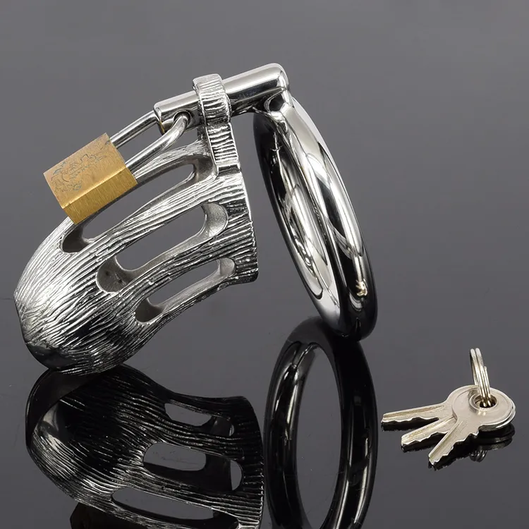 Stainless Steel Male Fetish Chastity Device,Cock Cages,Men's Virginity Lock,Penis Ring,Penis Lock,Adult Game,Cock Ring