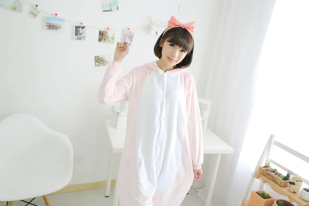 Winter Unisex Adult Pink dinosaur onesie Pajamas Cosplay animal pajamas onesies pink dragon womens pajamas animal pyjama kawaii Jumpsuit