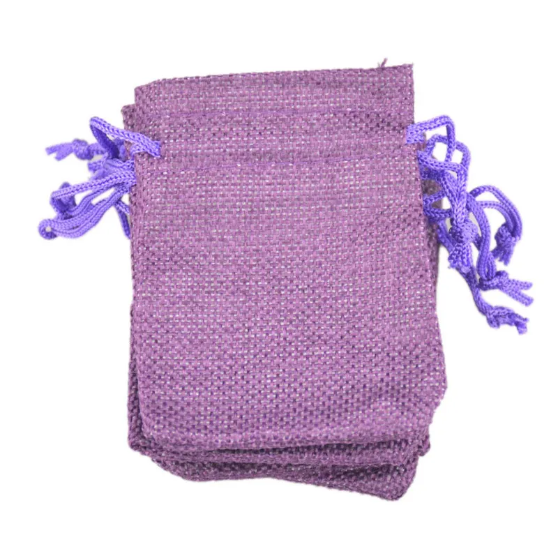 7x9cm Faux Jute Drawstring Jewelry Bags Candy Beads Small Pouches Burlap Blank Linen Fabric Gift packaging bags Hessian bag for sa229o