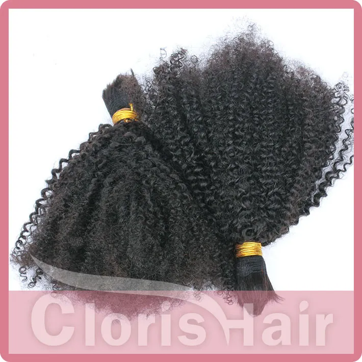Peruvian Afro Kinky Curly Bulk Braiding Hair For Wholesale 100% Human Bulk Curly Hair Extensions No Attachment Hair Mink Bundles