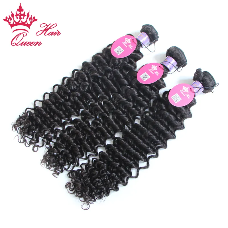 Queen Hair Products 10A Grade Malaysische Jungfrau Human Hairextsions Deep Wave Weave Bündel 10-28 Zoll Schneller Versand