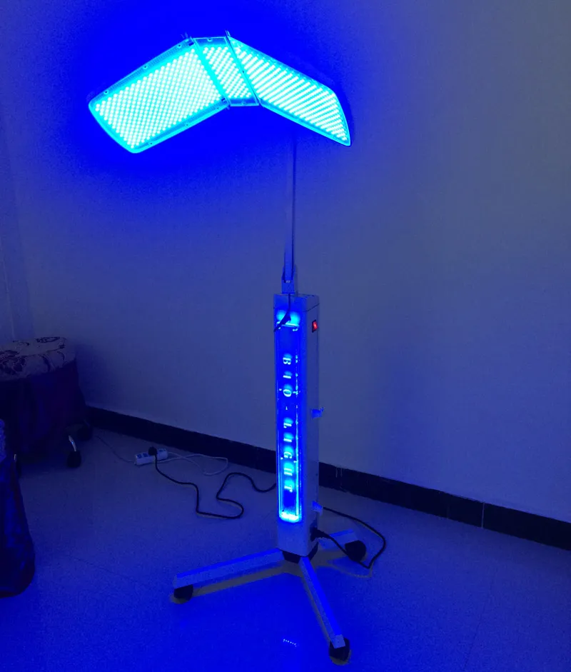 New LED Skin Rejuvenation 120mw High power Floor Standing Professional led pdt bio-light therapy machine Red light Blue light Infrared light therapy