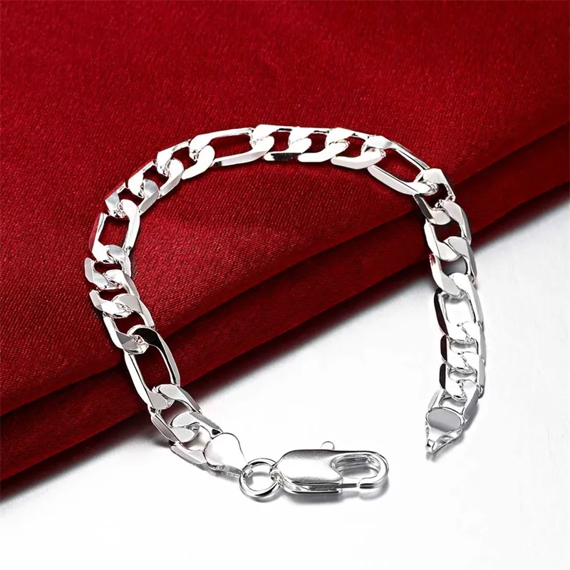 YHAMNI Original réel solide 925 pur argent hommes mode charme bracelet de luxe bijoux de mariage cadeau H200188w