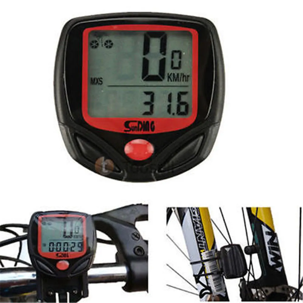 SD-548B 2016 Facotry Direct Leisure 14-Functions Waterproof New Bicycle Bike Cycle Computer Odometer Speedometer