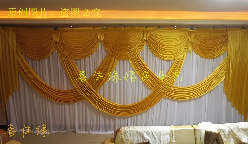 6m wide swags of backdrop valance wedding stylist backdrop swags Party Curtain Celebration Stage QERFORMANCE Background designs an218B