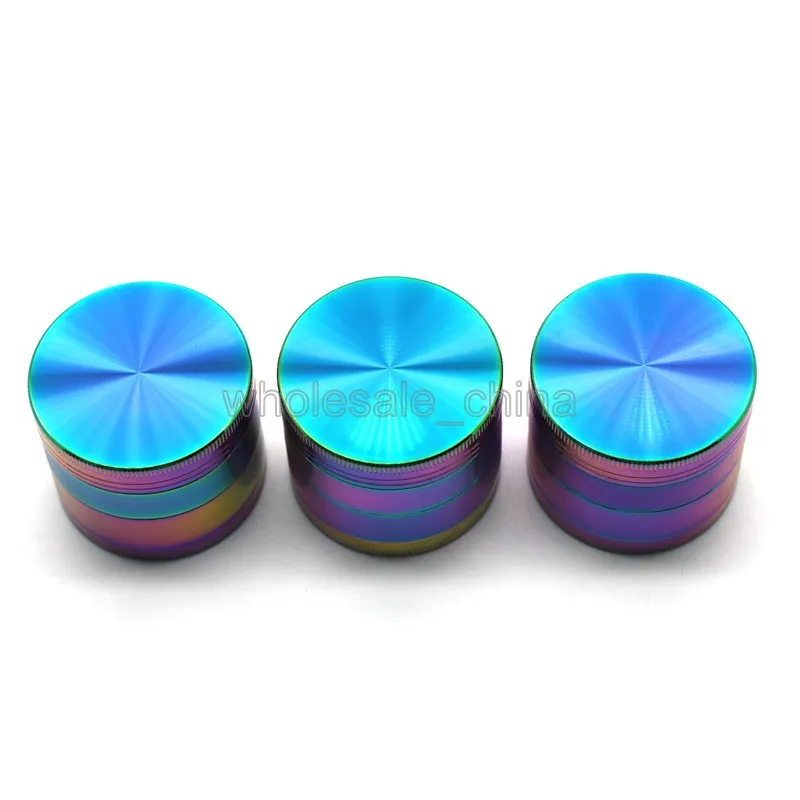 Iceblue Rainbow Grinders Zinc Alloy Metal Grinder Smoking 40/50mm Diameter 4 Parts Crusher Herbal Crushers