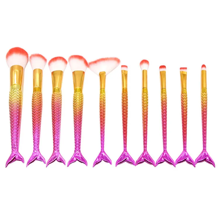 New Hot Mermaid Makeup Brushes /Makeup Brushes Tech Professional Beauty Cosmetics Brushes Sets DHL Shipping