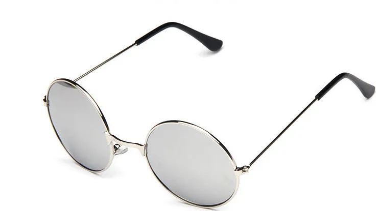 2021 UV400 Donne colorate occhiali da sole a rivestimento riflettente colorato occhiali da sole in metallo rotondo i lot280y