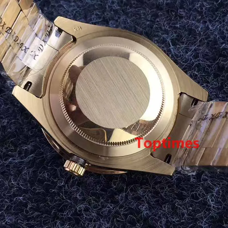 Luxus 18K Gold Präsident Day-Date Genf Männer große Diamanten Zifferblatt Lünette automatische Handgelenk Rolle Herrenuhr Reloj Uhren Wristwat206A