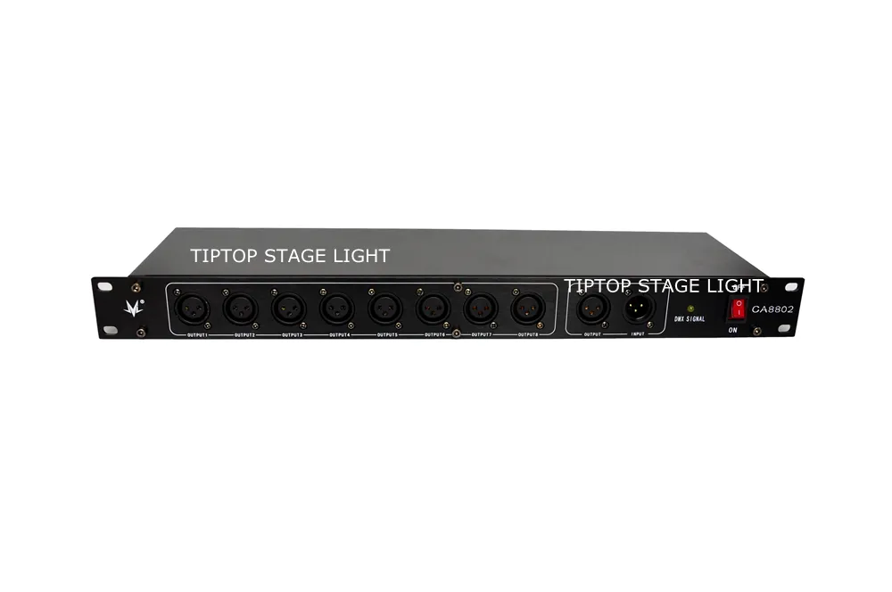 TP-D06 DMX 8 Channel Output DMX Splitter,90V-240V Lighting Control,15W Dmx Splitter Control,Specially Design Stage Lights