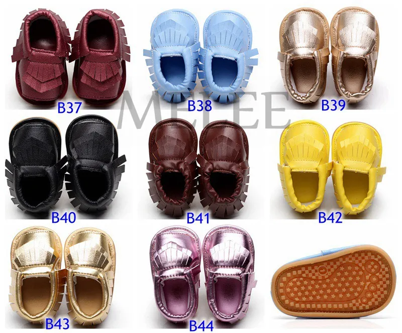 Nouveau haute qualité 2016 été bébé mocassins sandales semelles souples et élastique bébé RUBBLE chaussures prewalker Infant Babies Chaussures 44 couleurs